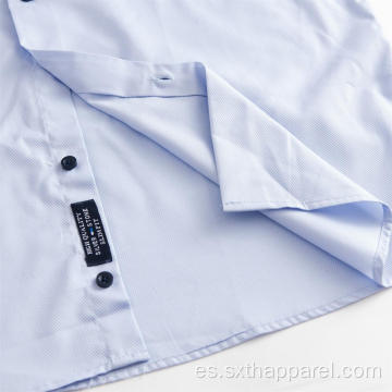 Camisa al aire libre de los hombres de negocios de manga larga con botón formal